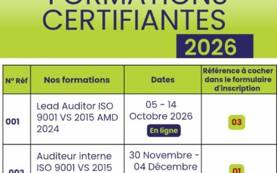 Développez vos compétences avec notre Catalogue de Formations certifiantes 2026.